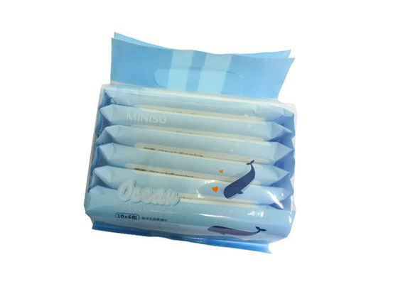 Weißes 10pcs * 6 keine Duft-ultra weiche Baby-Feuchtpflegetücher