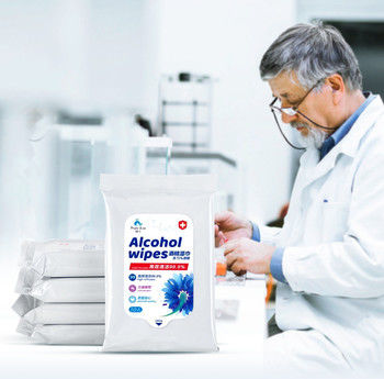 Alkohol-Feuchtpflegetücher 10pcs 75% basierten steriles Reinigungshanddesinfektionsmittel