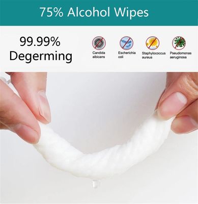 75% Desinfektionsmittel-antiseptische Alkohol-Feuchtpflegetücher nicht gesponnen für Erwachsenen