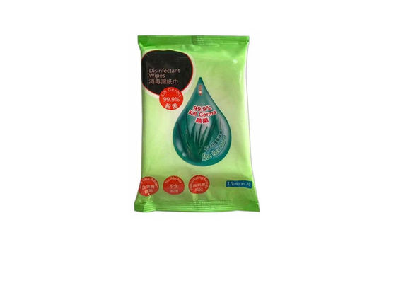 Einzeln eingewickelte Aloe Vera Extract Disinfectant Wet Wipes