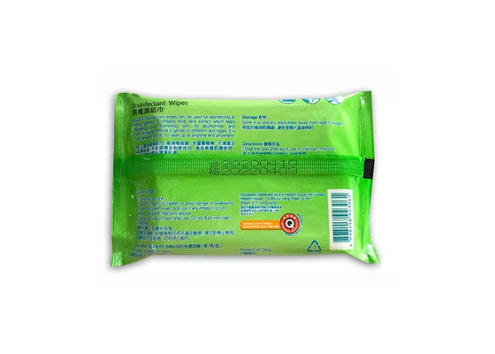 Einzeln eingewickelte Aloe Vera Extract Disinfectant Wet Wipes