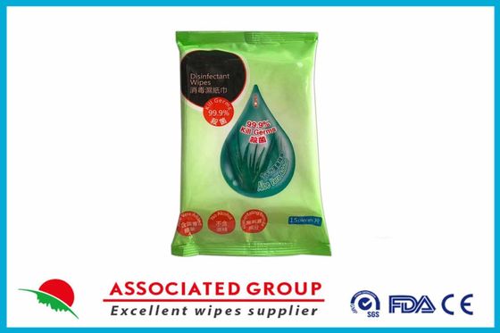 Einzeln eingewickelte Aloe Vera Extract Disinfectant Wet Wipes