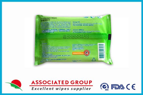 Einzeln eingewickelte Aloe Vera Extract Disinfectant Wet Wipes